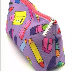 CLINIQUE Colorful Makeup Bag with Lipstick Print